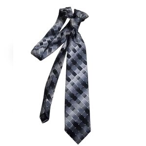 Van Heusen Silver Argyle Pattern Tie